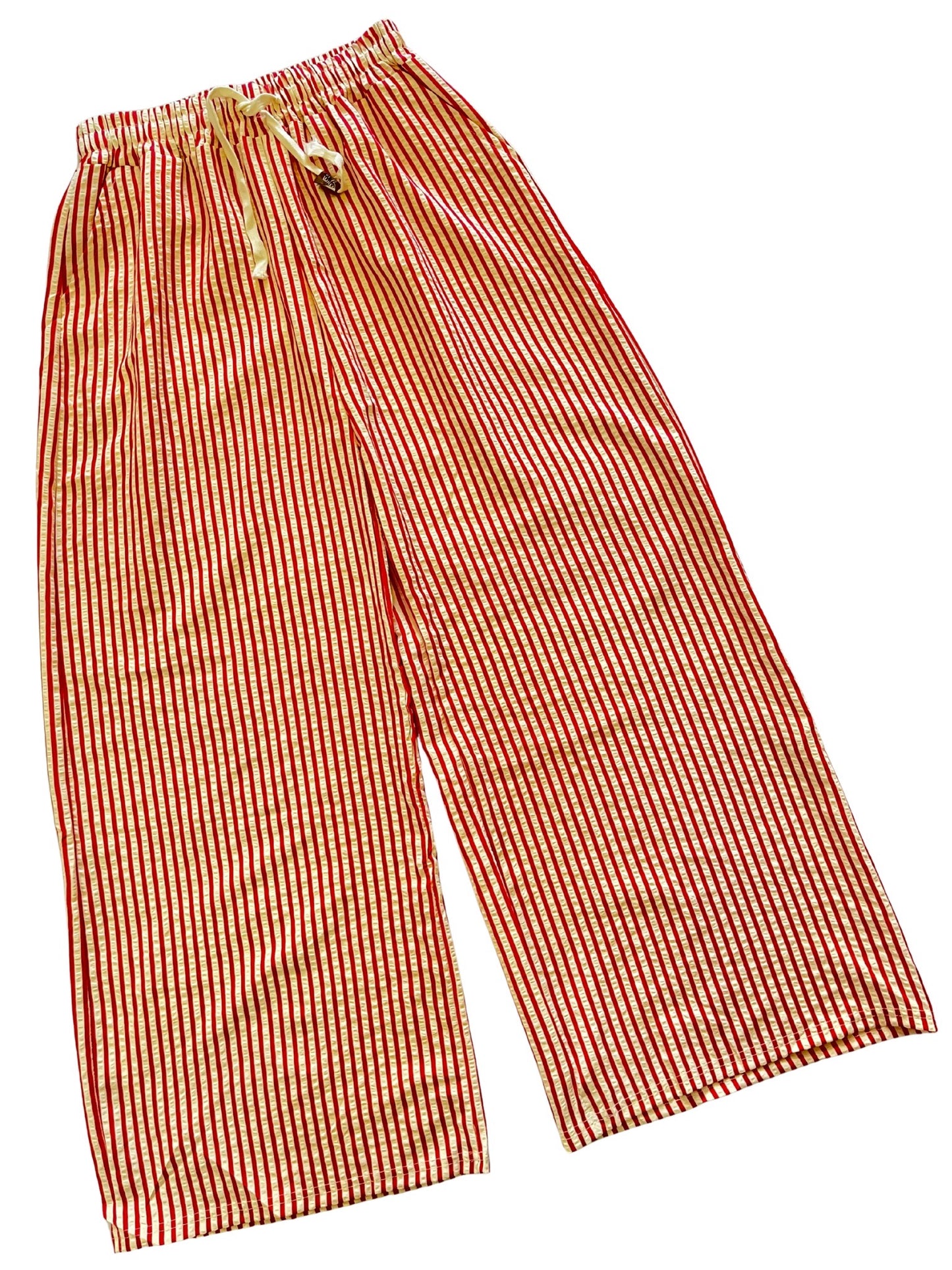 Trouser rayado color rojo
