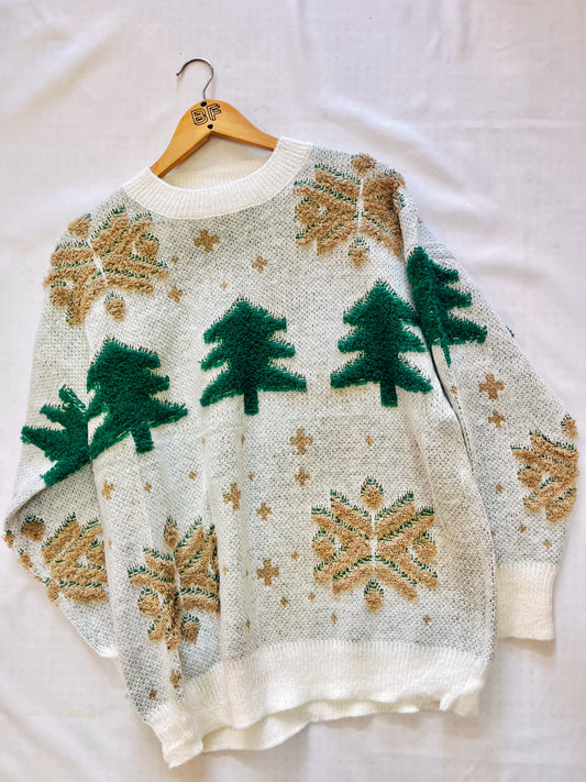 Suéter navideño pinos